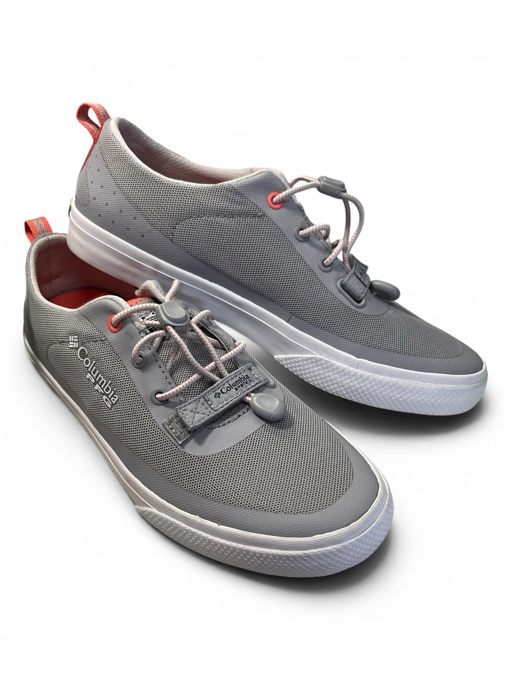 NWT Women’sColumbia PFG Water Shoes Gray Coral Mesh Boat Sneakers Women’s SIZE 8